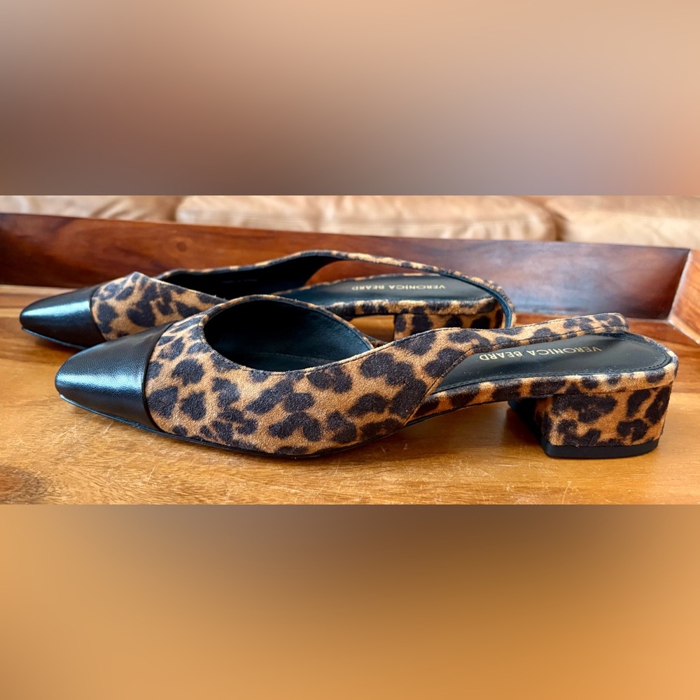 VERONICA BEARD Cecile Leopard Print Slingback Pum… - image 2
